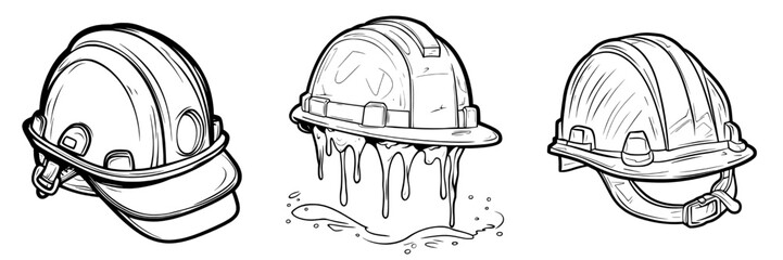 Fototapeta premium An icon of a hard hat or safety helmet for the Labor Day concept isolated on a transparent background
