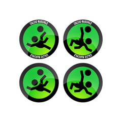 Adesivo Boy Bicycle Kick Goal Vector