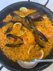 paella in a pan 
