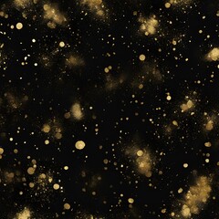 Fototapeta premium Black Background with Scattered Gold Glitter for a Luxurious, Sparkling Effect