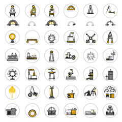 Comprehensive Set of Construction Industry Vector Icons