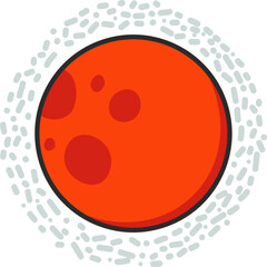 red planet vector illustration