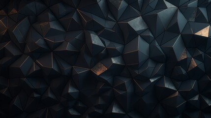 Obraz premium Abstract geometric background with dark gray, black, and blue colors.