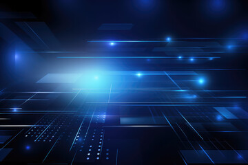 Naklejka premium High-Speed Digital Circuit Technology Abstract Background