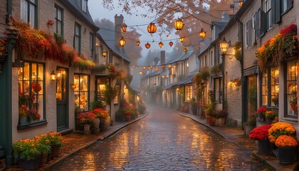 Fototapeta premium street in the old town country