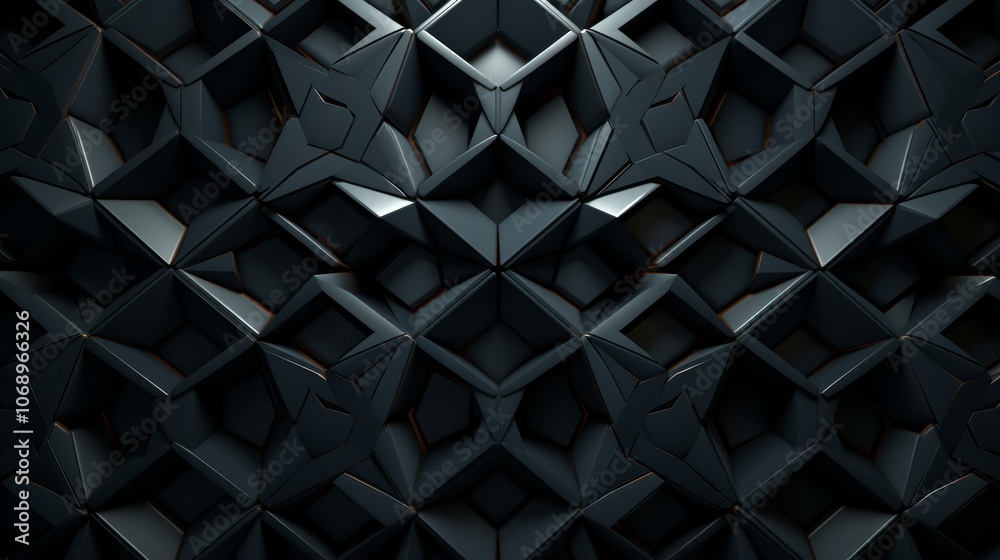 Aufkleber abstract geometric pattern with dark and light contrasting colors