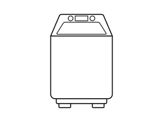 Washing machine icon in flat style icon, isolated on white background