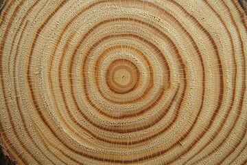 Fototapeta premium Close-up wood grain of tree stump , isolated on white background, , copy space for text,