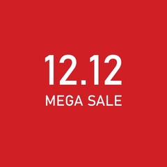 12.12  shopping day, online shopping, special Offer coupon, voucher, banner template, websites, social media advertising, Mega sale.