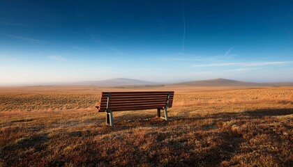 bench at sunset