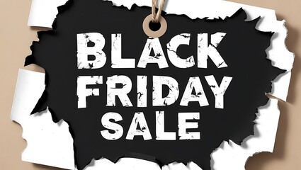 black friday sale sign on black background