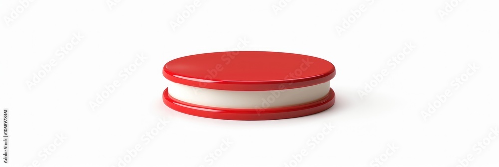 Fototapete book button. red button for booking and reservation isolated on white background