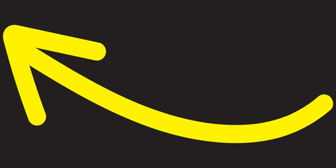 yellow arrow vector illustration on a background
