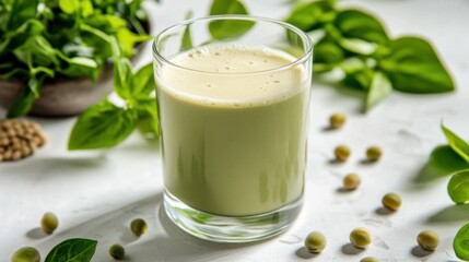 Refreshing Green Smoothie with Fresh Ingredients