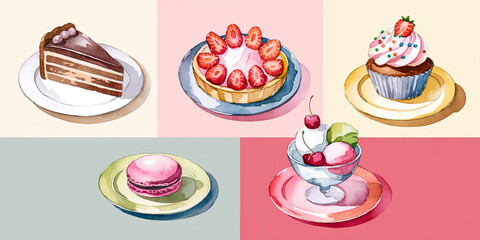 "Watercolor Wildlife Illustration Featuring Forest Animals in Nature - Handcrafted Animal Art"