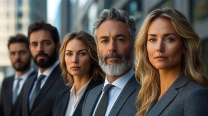Obraz premium Professional Business Group in Urban Setting