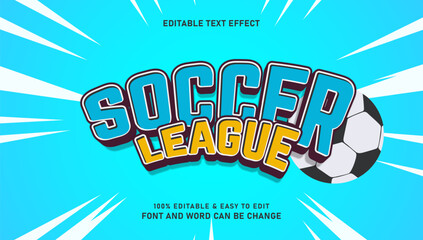 Naklejka premium Football text effect with modern 3D style that is editable