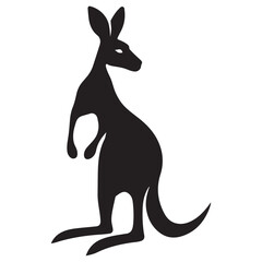 Intricate Kangaroo Silhouette
