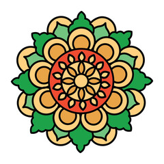 Mandala line icon.