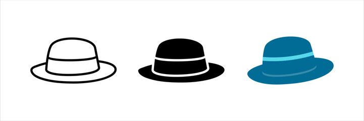 Hat icon set. Hats sign. for mobile concept and web design. vector illustration on white background