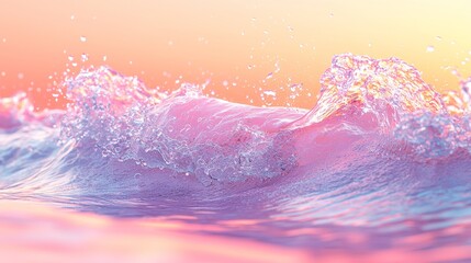 Fototapeta premium Experience the beauty of ocean waves as they dance in the soft sunset light