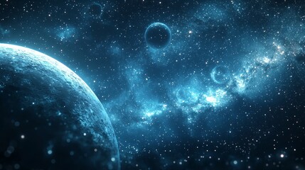 Fototapeta premium Explore the mysteries of the universe stunning visuals of cosmic landscapes and celestial bodies
