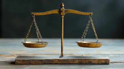 Antique Scales Representing Value and Quality Assessment