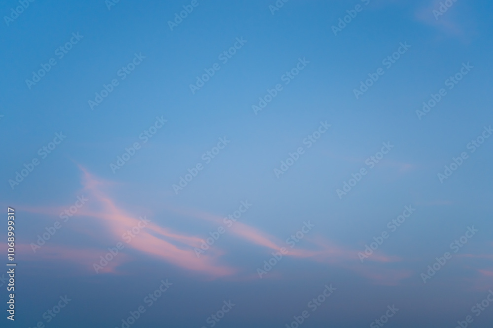 Canvas Prints blue sky with light pink clouds. abstract texture background evening twilight.