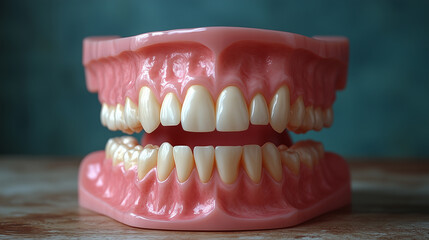 Obraz premium dental prosthesis - false teeth,
