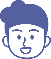 face icon cartoon vector