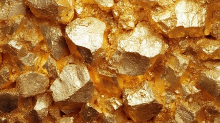Sparkling Gold Rocks Texture for Background and Design