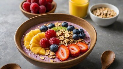 Bright and refreshing smoothie bowls filled with tropical fruits and vibrant colors, perfect for a healthy breakfast that’s as nourishing as it is beautiful.