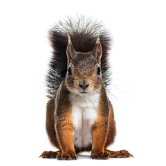 Fototapeta premium image squirrel full body isolation viewed front white background png file