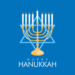 vector jewish hanukkah poster template