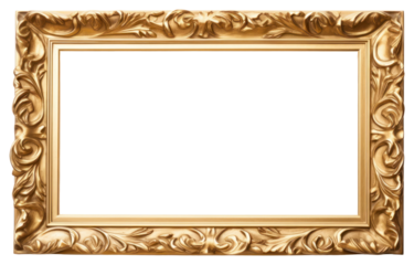 PNG Frame photo gold art.