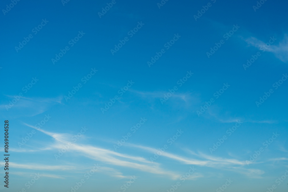 Canvas Prints blue sky with white light cirrus clouds. texture background pattern.