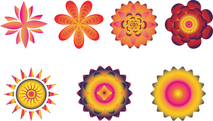 Creative flowers vector illustration. abstract flower background for banners, wallpaper, posters, websites and others uses.