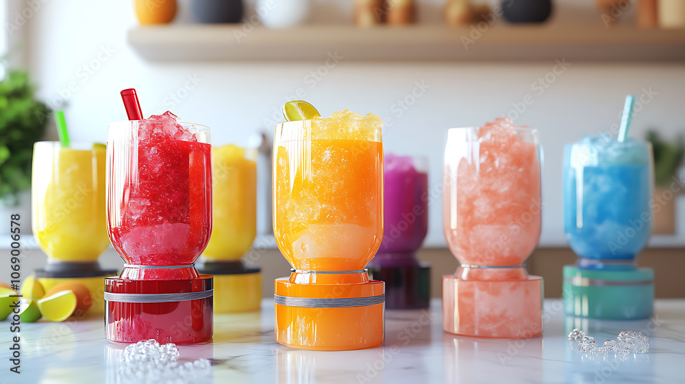 Aufkleber making icy granita juice device in many colors