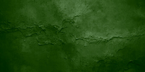 Obraz premium Painted canvas grungy background texture. Plaster, colorful texture. Green designed grunge texture. Vintage background with space for text or image
