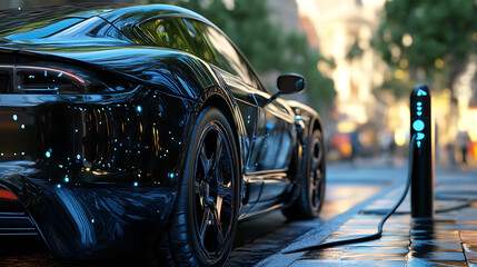 Naklejka premium Electric car
