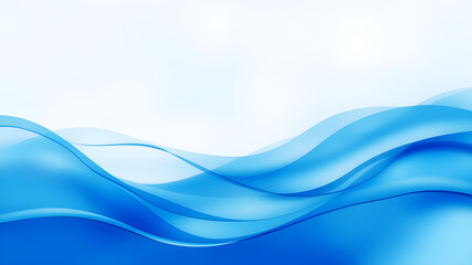 Fototapeta premium Abstract background with soft, blue waves overlaid on a light, misty background, creating a sense of depth and tranquility