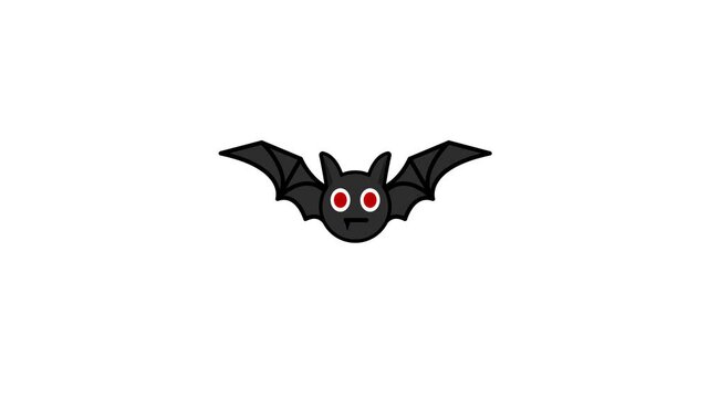 halloween bat icon animation 4k video resolution