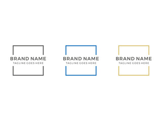 square logo design vector illustration on transparent background