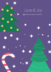 Festive Christmas Card With Message. Deal for spreading festive cheer and joyful moments during the Christmas season