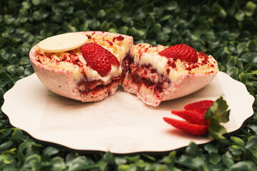 Easter egg with strawberry