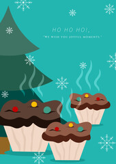 Festive Christmas Card with Cheerful Holiday Design