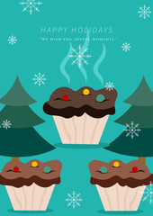 Love and Joy Holiday Greeting Card With Geometric Design. Ideal for spreading holiday cheer and sending warm wishes to loved ones.