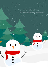 Festive Christmas Card with Love and Joy Message. Perfect for holiday greetings and sharing season's cheer