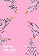 Festive Christmas Card With Colorful Decorations and Message. A vibrant Christmas greeting card