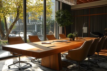 Modern Conference Room with Natural Light